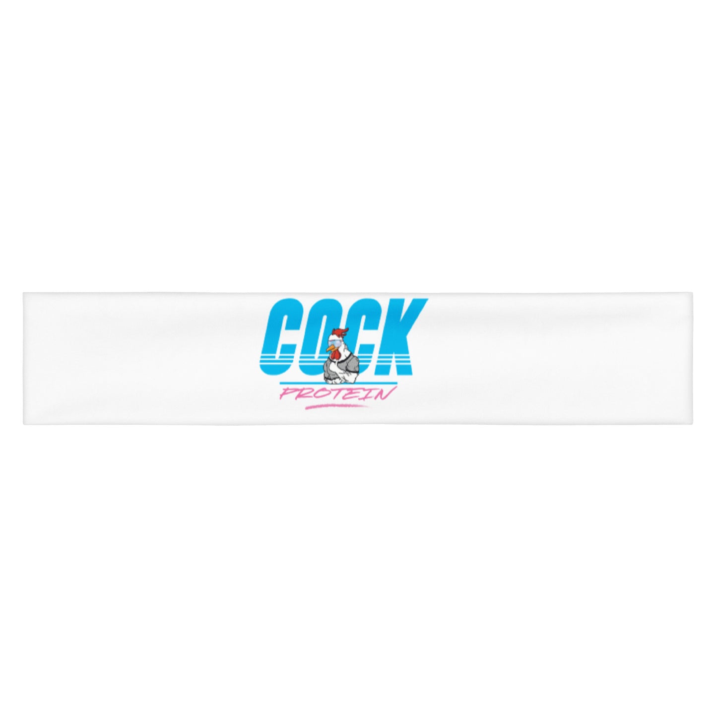 Cock Protein Headband | White