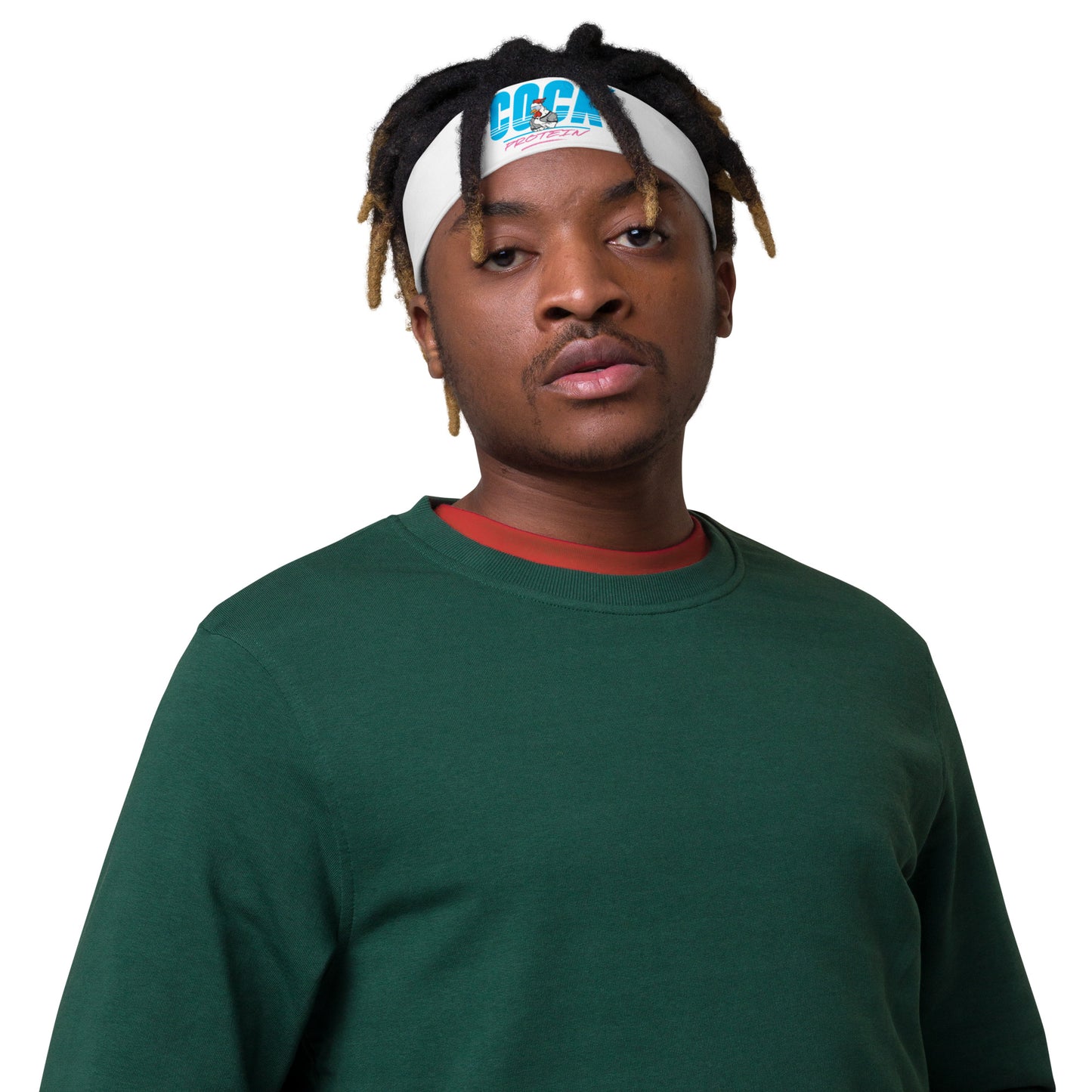 Cock Protein Headband | White