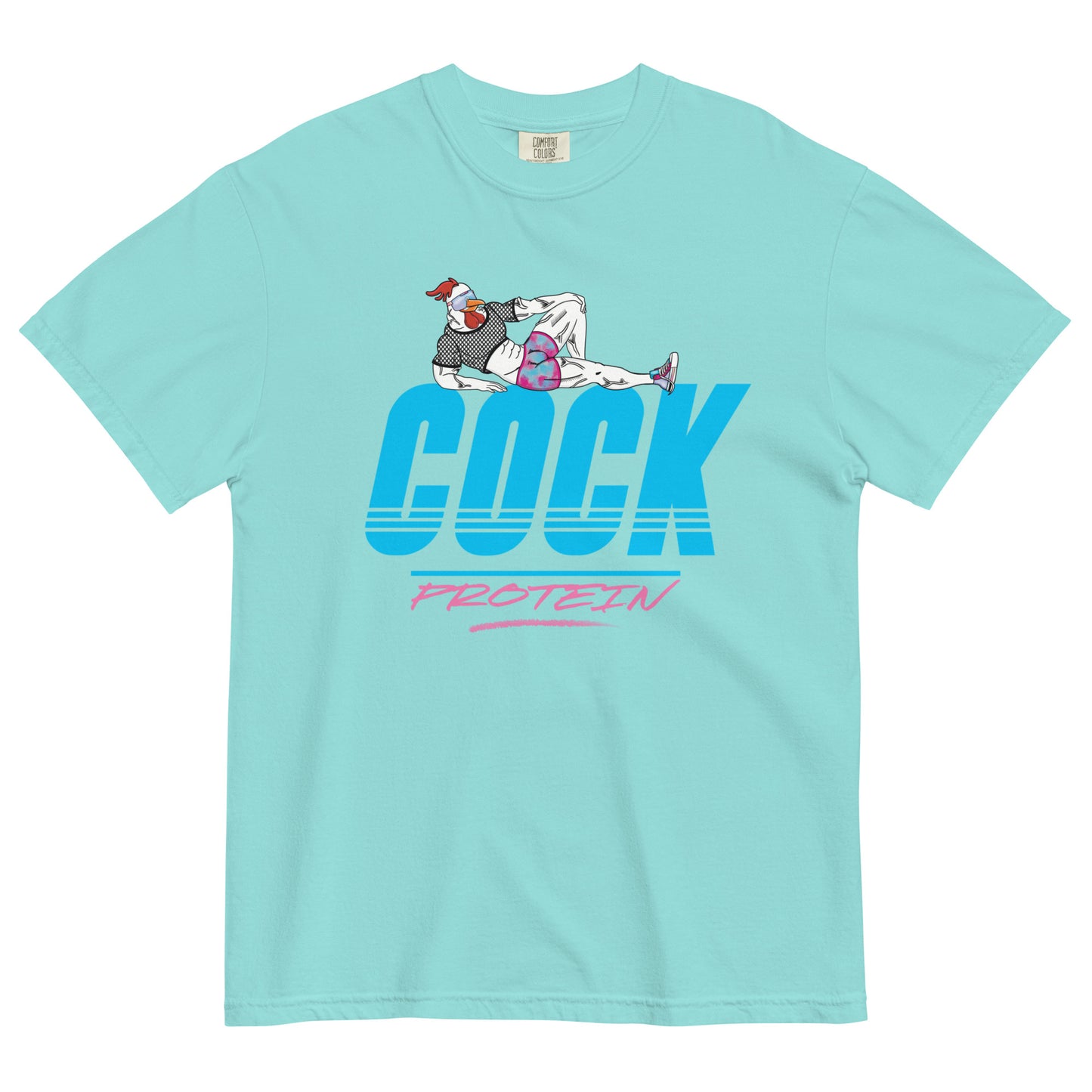 Top Cock Heavyweight Tee | Lagoon Blue